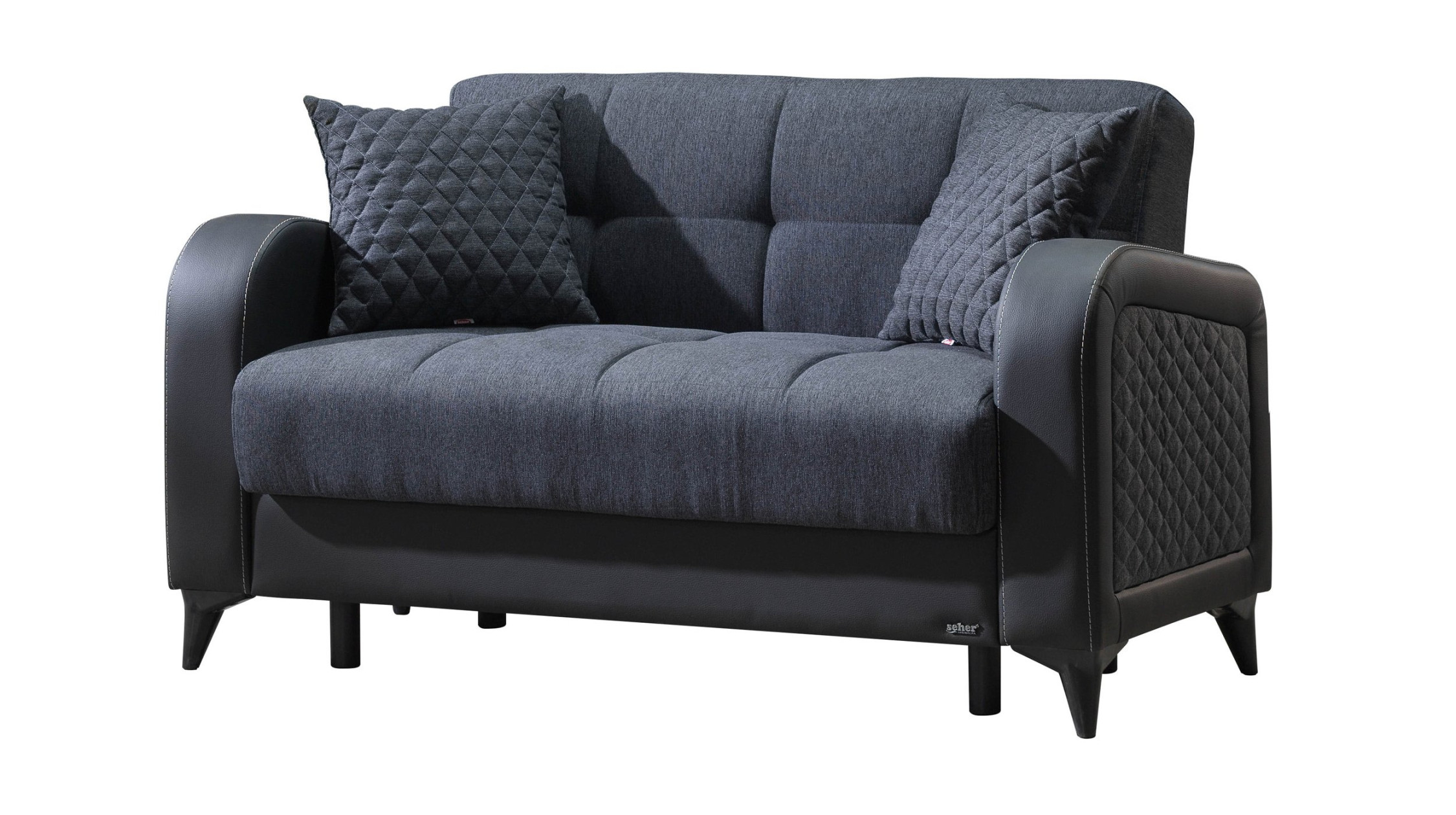 Einzelsofa -Sitzer Sofa anthrazit Bettfunktion  cm - RIZA